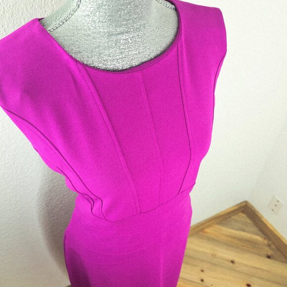 Ivanka Trump Sleeveless Sheath Midi Pleated Dress - Picture 2 of 8